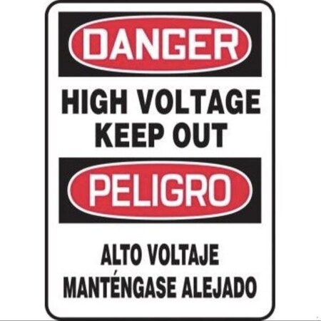 Accuform BILINGUAL OSHA DANGER SAFETY SIGN HIGH SBMELC129XL